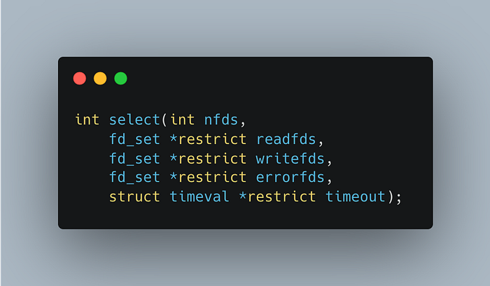 select() API signature